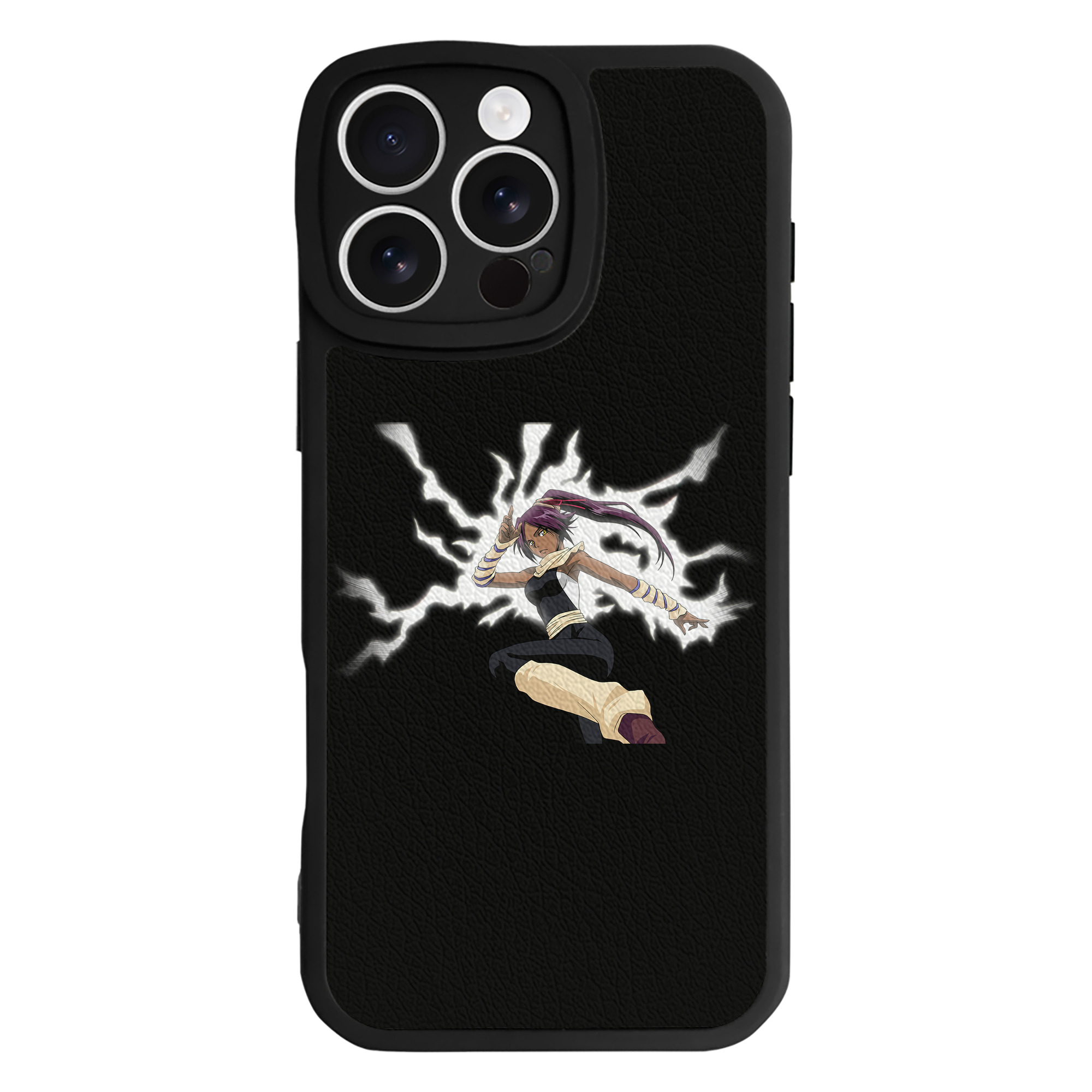 （画像用） ブリーチ 四楓院 夜一（しほういん よるいち） BLEACH Shihouin Yoruichi 【iPhone 16シリーズ対応】シリコンスマホケース（レザー調） 材質：シリコン